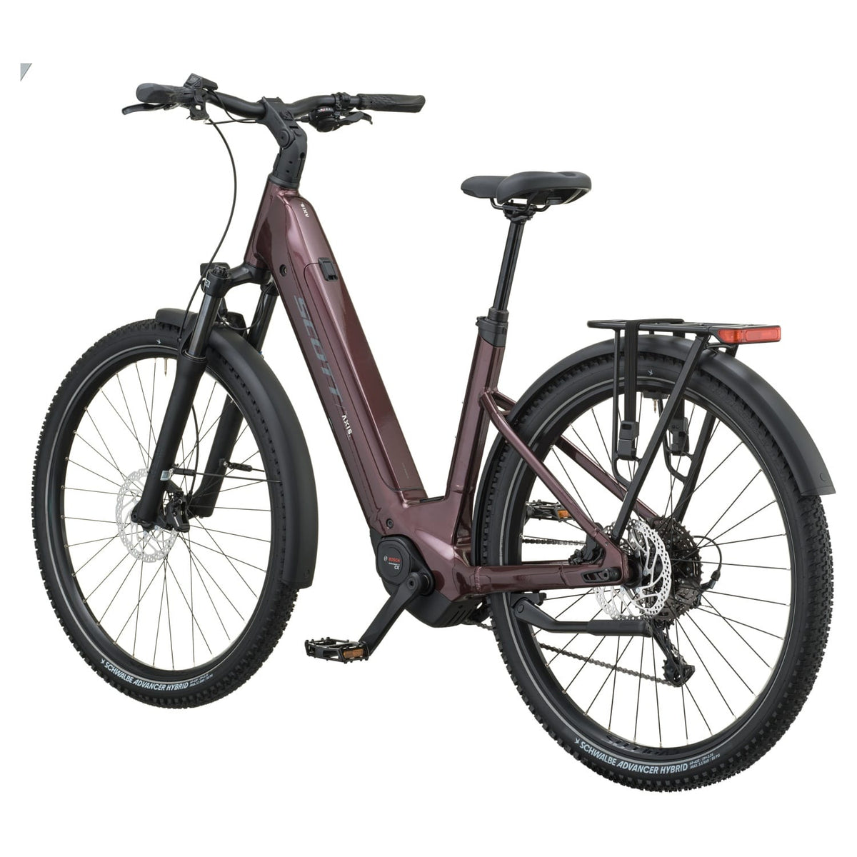 Bicicletas Eléctricas eUrbanas Scott Axis 10 Wave 2027 Aubergine Red #3