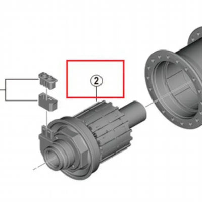 Conjunto Interno Shimano DH-UR708-3D Plata