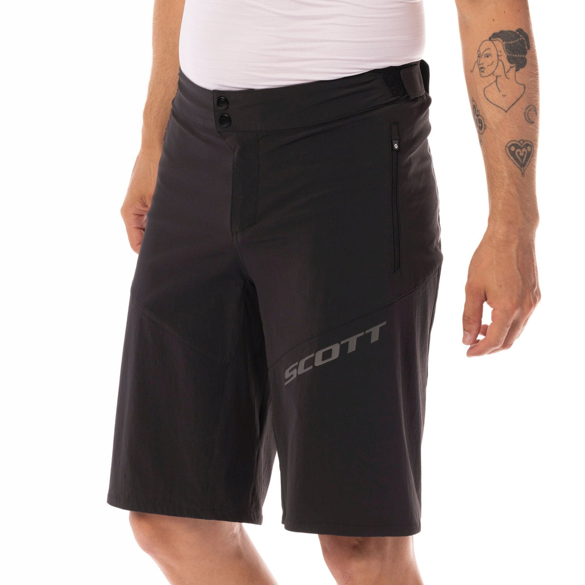 Pantalón Corto MTB Badana Scott Endurance Corte Holgado Hombre Negro #4