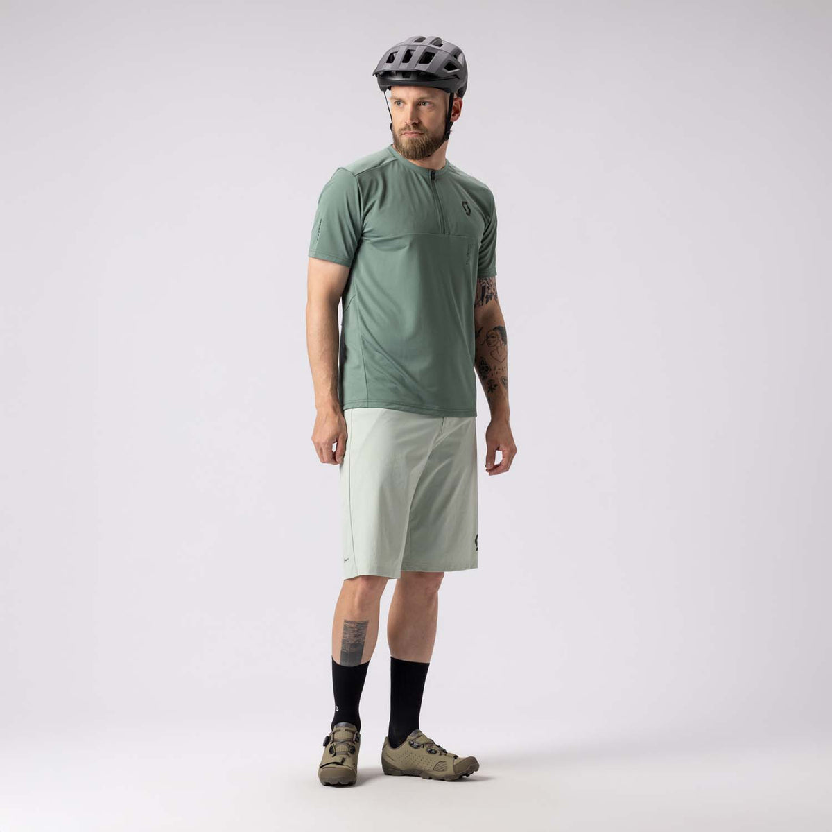 Pantalón Corto MTB Badana Scott Trail Flow Hombre Spray Grey #4