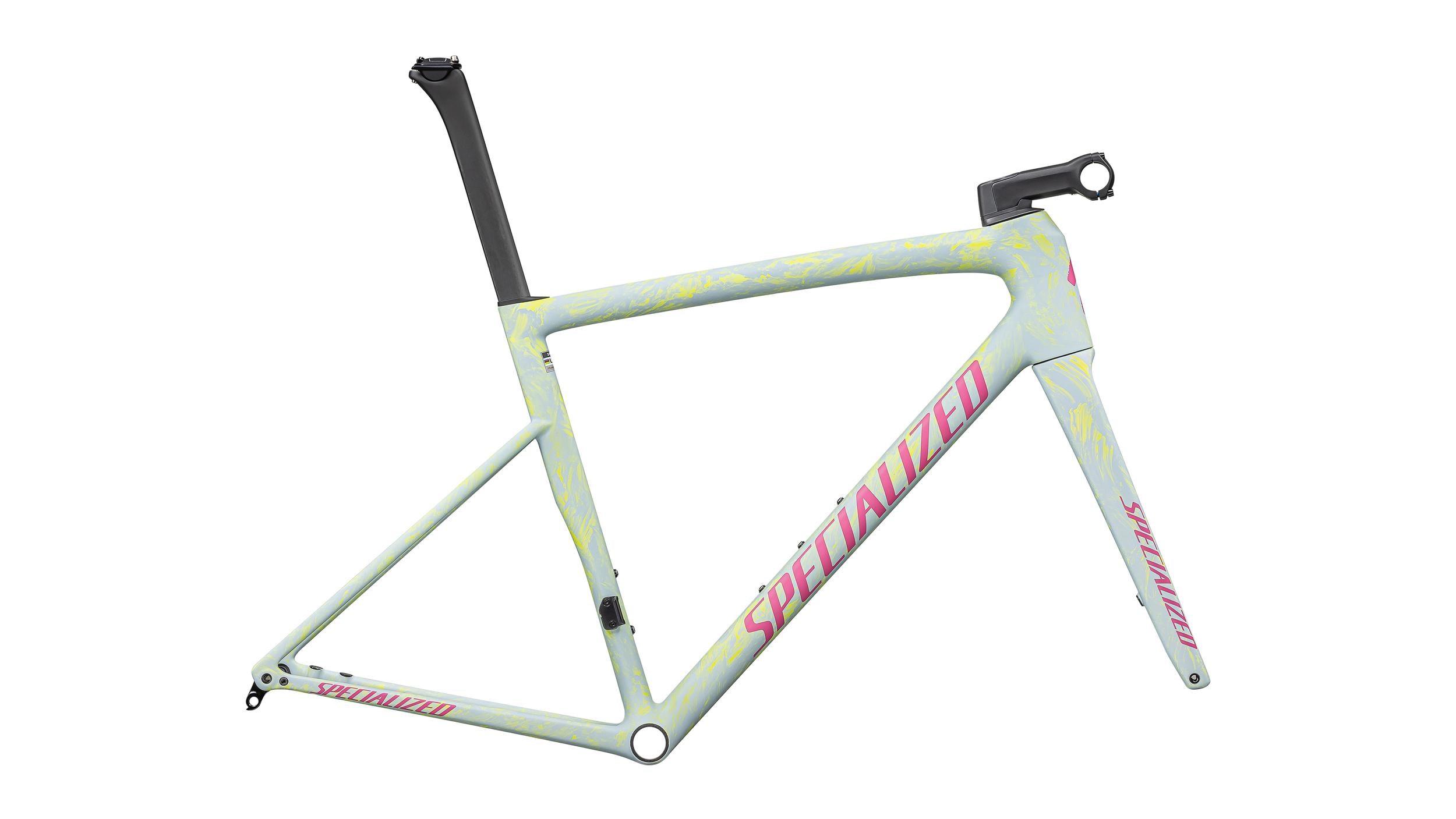 Tarmac SL8 Cuadro Carretera Specialized 2025 Satin Ion Metallic/Sea Foam Strata/Rebel Pink #2