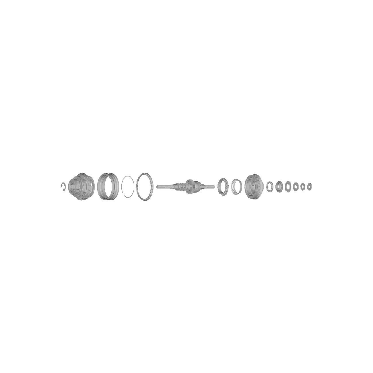 Conjunto Interno Shimano SG-C6061-8R8V 187mm Plata
